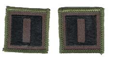 Navy LT (03) Rank Insignia Collar Device (pair) Patch