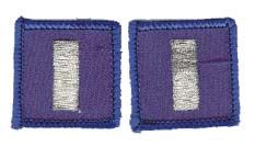 Navy LTJG (02) Rank Insignia Collar Device (pair) Patch