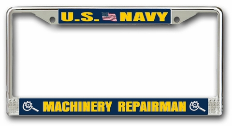 Navy Machinery Repairman MR Chrome License Plate Frame