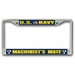 Navy Machinist's Mate MM Chrome License Plate Frame