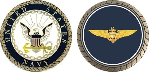 Navy Marine Corps Aviator Wings Challenge Coin