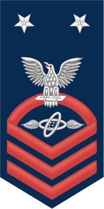 Navy Master Chief Red E-9 Aviation Electronics Technician AT Decal Sticker