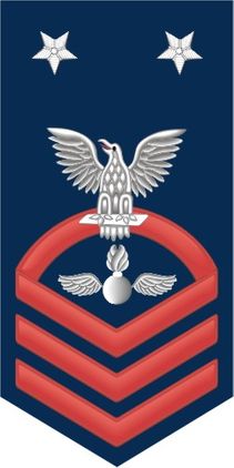 Navy Master Chief Red E-9 Aviation Ordnanceman AO Decal Sticker