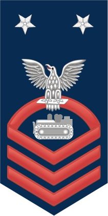 Navy Master Chief Red E-9 Equipment Operator Decal Sticker