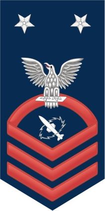 Navy Master Chief Red E-9 Missile Technician MT Decal Sticker