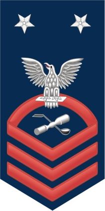 Navy Master Chief Red E-9 Molder ML Decal Sticker