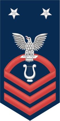 Navy Master Chief Red E-9 Musician MU Decal Sticker