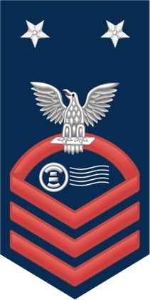 Navy Master Chief Red E-9 Postal Clerk PC Decal Sticker