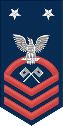 Navy Master Chief Red E-9 Signalman SM Decal Sticker