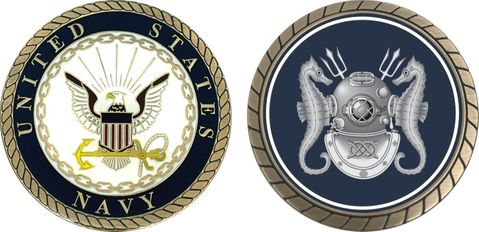 Navy Master Diver Challenge Coin