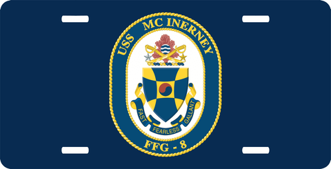 Navy McInerney FFG-8 License Plate