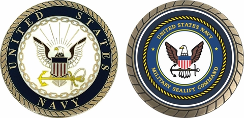 Navy Military Sealift Command Challenge Coin