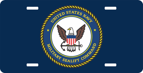 Navy Military Sealift Command License Plate