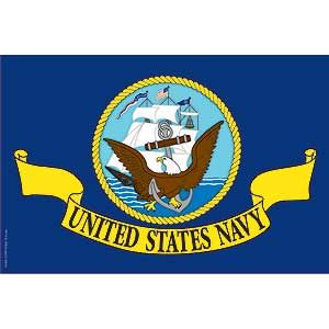 Navy Mini 4" x 6" Flag on a stick