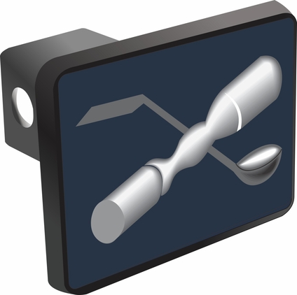 Navy Molder Hitch Cover