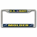 Navy Molder ML Chrome License Plate Frame