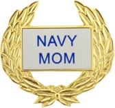 Navy Mom Wreath Lapel Pin