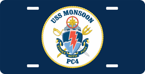 Navy Monsoon PC-4 License Plate