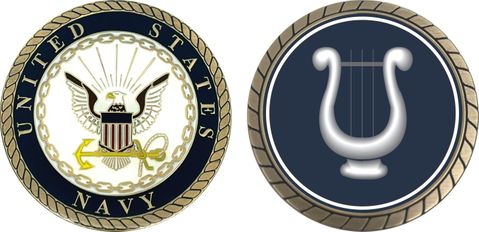 Navy Musician Challenge Coin