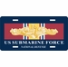 Navy National Defense Ribbon With Gold Dolphins License Plate