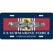 Navy National Defense Ribbon With Silver Dolphins License Plate