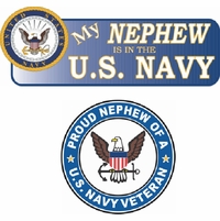 Navy NEPHEW Pride Vinyl Transfer Decals And Bumper Stickers Thumbnail Illustration