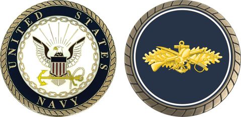 Navy New Sea Bee Challenge Coin