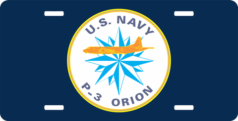 Navy P-3 Orion License Plate