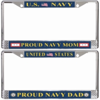 Navy Proud Family License Plate Frames Thumbnail Illustration