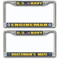 Navy Rate License Plate Frames Thumbnail Illustration