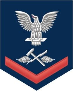 Navy Red E-4 Aviation Support Equipment Tech AS Decal Sticker