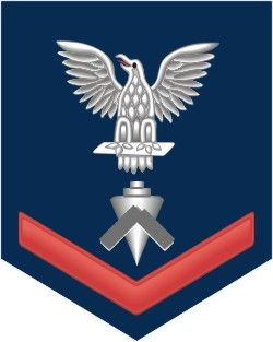 Navy Red E-4 Builder BU Decal Sticker