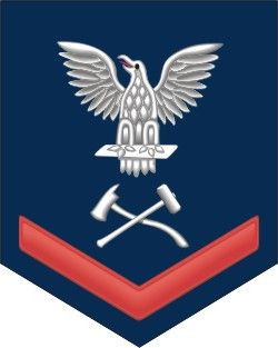 Navy Red E-4 Damage Controlman DC Decal Sticker