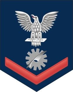 Navy Red E-4 Data Processing Technician DP Decal Sticker