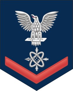 Navy Red E-4 Data Systems Technician DS Decal Sticker