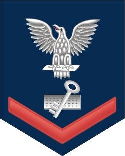 Navy Red E-4 Disbursing Clerk DK Decal Sticker