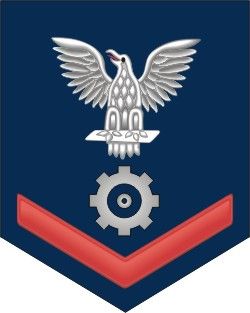 Navy Red E-4 Engineman EN Decal Sticker