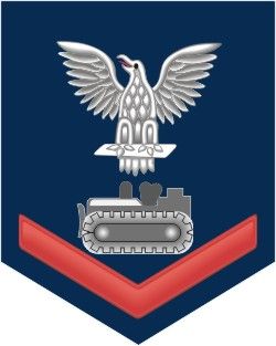 Navy Red E-4 Equipment Operator Decal Sticker