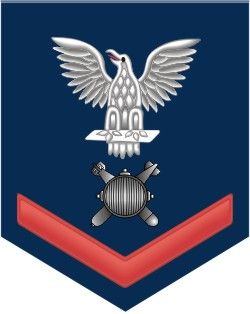 Navy Red E-4 Explosive Ordinance Disposal EOD Decal Sticker