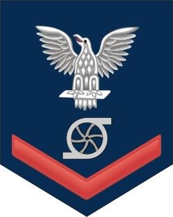 Navy Red E-4 Gas Turbine Systems Technician GS Decal Sticker