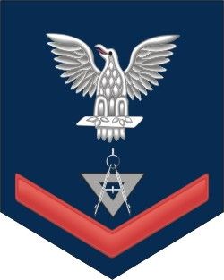 Navy Red E-4 Illustrator Draftsman DM Decal Sticker