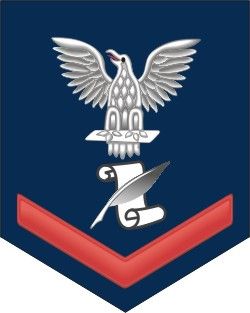 Navy Red E-4 Journalist JO Decal Sticker