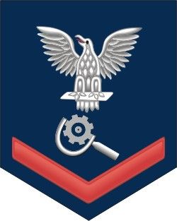 Navy Red E-4 Machinery Repairman MR Decal Sticker