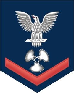 Navy Red E-4 Machinist's Mate MM Decal Sticker