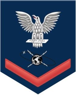 Navy Red E-4 Mass Communications MC Decal Sticker