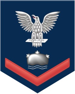 Navy Red E-4 Mineman MN Decal Sticker