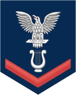 Navy Red E-4 Musician MU Decal Sticker