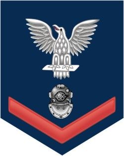 Navy Red E-4 Navy Diver ND Decal Sticker