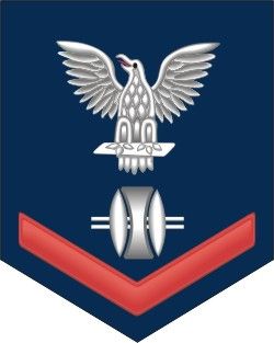 Navy Red E-4 Opticalman OP Decal Sticker