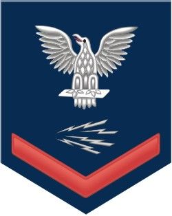 Navy Red E-4 Radioman RM Decal Sticker